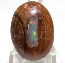 33.60 Cts Natural Australian Boulder Opal Oval Cabochon Loose Gemstone 31x23x5mm