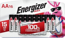Paquete de 16 - Pilas Energizer AA, MAX Doble Batería AA Alcalina, 16 unidades