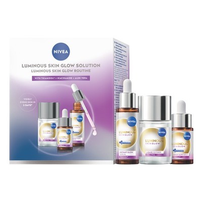 NIVEA LUMINOUS630 Skin Glow Routine Liquid Refiner & 2x Feuchtigkeitsserum