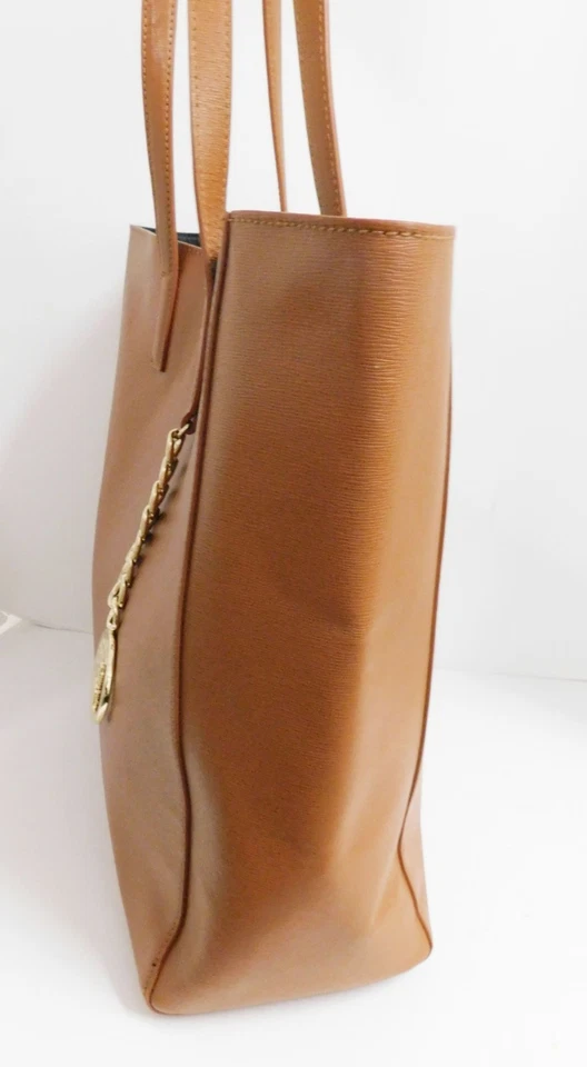 Bolso de Mano Versace Colección Saffiano Marrón Cuero XL Italia Foto 4 de 4