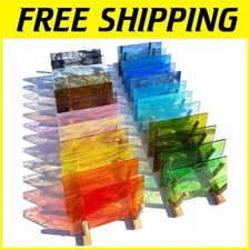 24 Sheets Transparent Stained Glass - Mystic Rainbow Mix