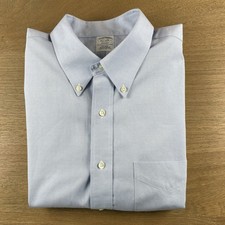 Brooks Brothers Shirt XL 17.5-36 Blue Regent Fit Oxford L/S Button Down OCBD