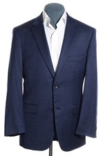42R Slim-Fit Kenneth Cole Awearness Lustrous Blue Stretch-Wool Blazer Jacket L