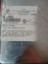 E-BOX Screw-On Cover Pull/Junction Box 16 ga Steel 6 Inch L x 6 Inch P/N: 666SC