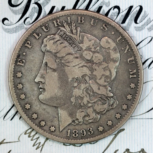 * 1893-S * CHOICE FINE+ MORGAN SILVER DOLLAR * FROM ORIGINAL COLLECTION