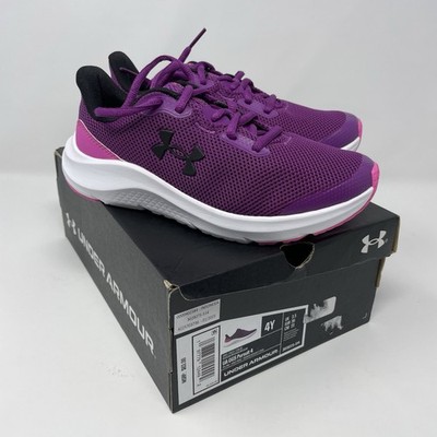 Under Armour Girls 4Y UA GGS Pursuit 4 Purple Sneakers 3028275-514