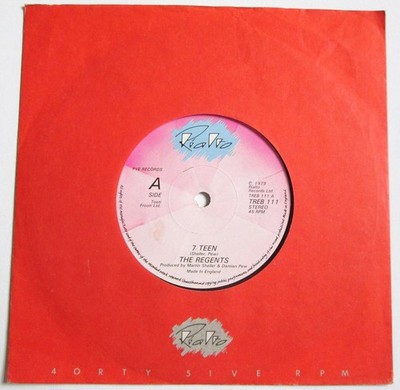 The Regents - 7'' UK 45 - 7 Teen - 1979 - Rialto TREB 111 - C/S - EX/EX