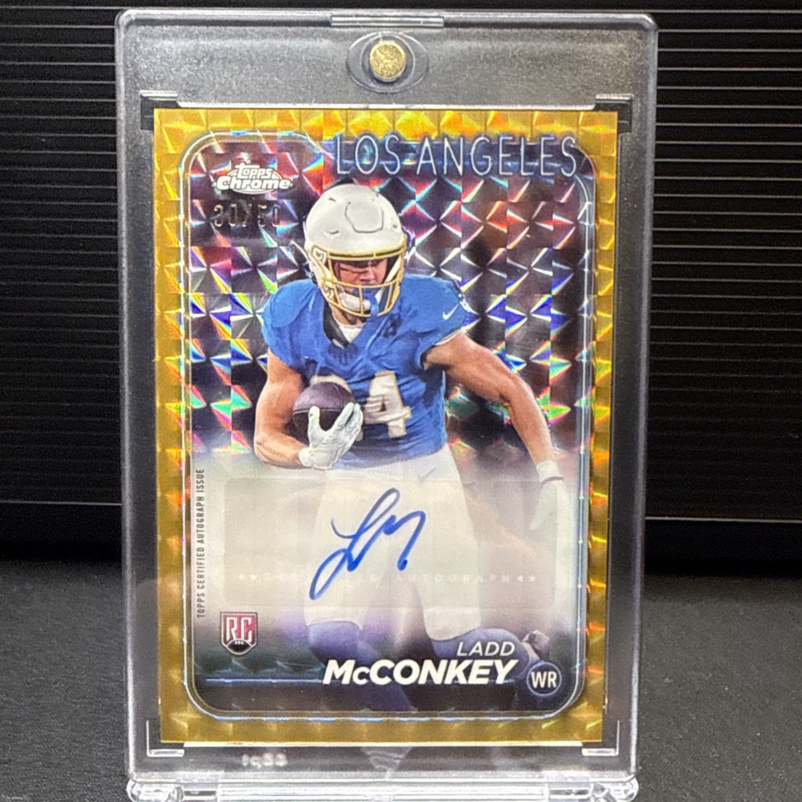 2024 Topps Chrome LADD MCCONKEY RC AUTO Geometric Gold Auto 30/50 Charhers
