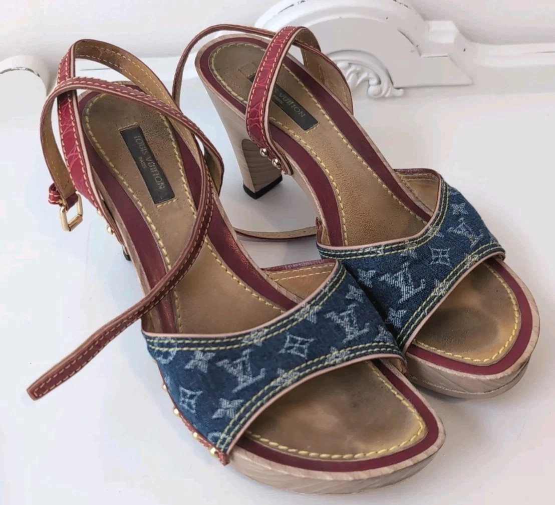 Louis Vuitton Block High (3-3.9 in) Heel Height Heels for Women