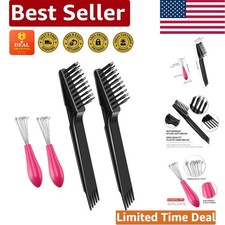 Portable 4-Pc Hair Brush Cleaner Set: Effortless Dust Removal for All Hair Types