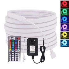 XUNATA RGB LED Neon Strip, SMD 3535 108LEDs/m Multicolor Neon Light Strip, Wa...