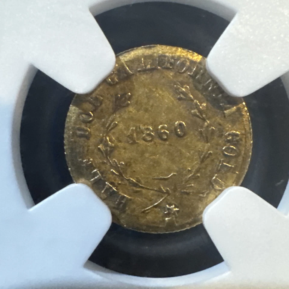 1860/6 Round Liberty Gold 50 Cent AU DETAILS Remove FROM JEWELRY BEAUTIFUL COIN - Image 4 of 4