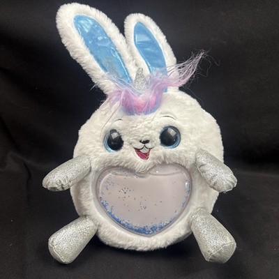 Zuru Rainbowcorn Plush White Bunny Blue Heart on Belly Stuffed Toy Wings 10''