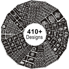 Temporary Tattoo Stencils for Women Girls and Kids, 410 PCS Henna Tattoo Stenci