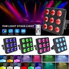 4x 135W Par Licht 9 LED Strahler RGB DMX DJ Show Bühnenlicht mit Fernbedienung