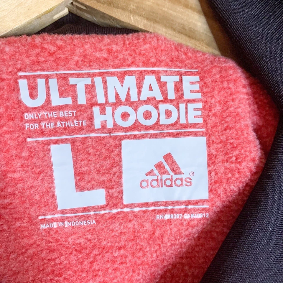 Adidas Niñas Ultimate Sudadera con Capucha Pullover Sudadera Talla Grande Rosa Rojo Foto 3 de 3