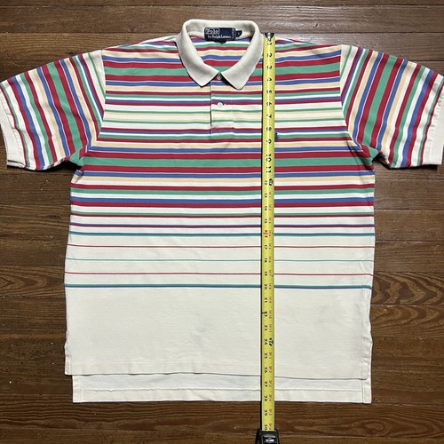 Polo Ralph Lauren uomo grande casual righe multicolore manica colletto - Foto 5 di 19