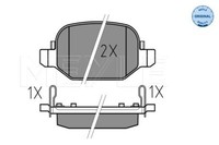 Meyle 025 256 5217 Brake Pad Set, Disc Brake For Fiat