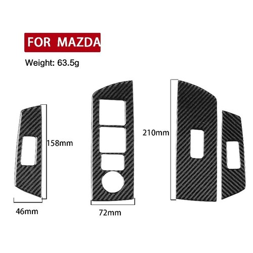 Cubierta del panel elevador de ventana de fibra de carbono real para Mazda CX-9 2016-2020 - Imagen 6 de 6