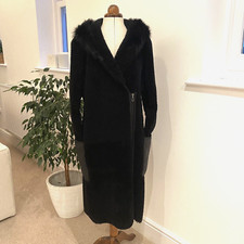 Mulberry | Long Sheepskin Coat | Black Shearling | Size 12 | Perfect