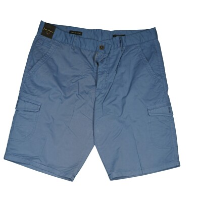 Jean Biani Herren Cargo Sommer Hose Short Bermuda Cargoshort Gr. 56 W40 Blau NEU