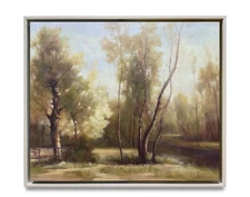 Hungryartist -Original Oil Painting of a Forest on Canvas 20x24 Framed