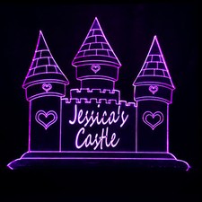 Princess Castle  Personalised 3D LED Night Light Colour Change Room Lamp