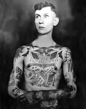 Vintage Tattoo Image 14 x 11" Photo Print