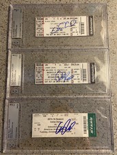 L@@K! Connor McDavid SIGNED NHL Debut 2nd Game & First Goal Ticket Stubs BAS COA