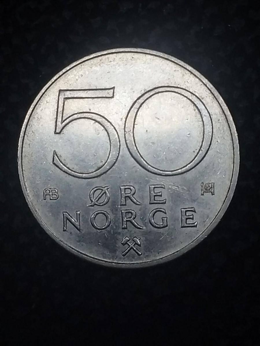 1975年 ノルウェー 硬貨セット COINS OF NORWAY 1975 Norway 50 Ore Coin High KM 418 22 mm | eBay