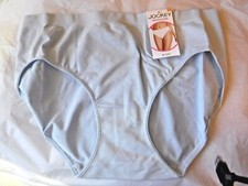 Jockey Smooth  Shine Seamfree Hi Cut Panty size 7 L style 2188 light blue