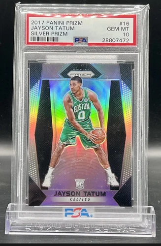 Jayson Tatum 2017 Prizm #16 Silver PSA 10