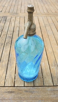 Antique Simon & Cie Port d'Atelier Blue Glass Siphon