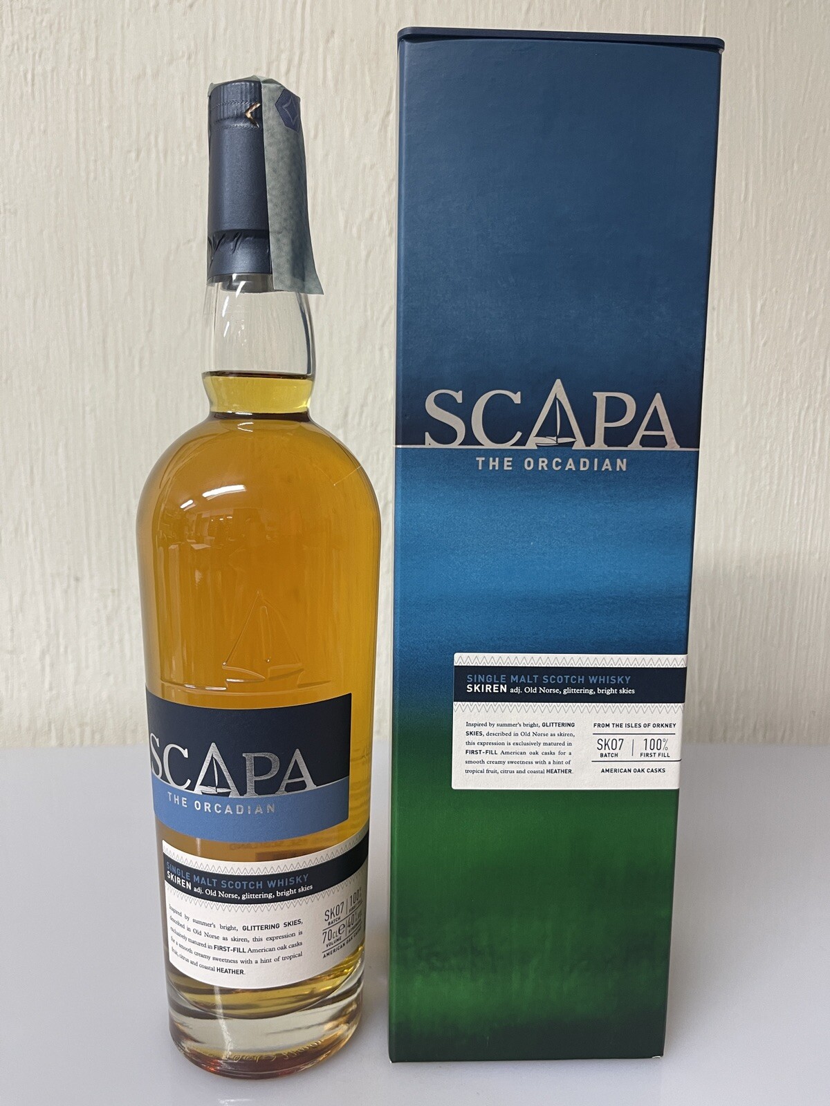 Scapa The Orcadian Skiren Single Malt Scotch Whisky American Oak Casks 70cl 40%