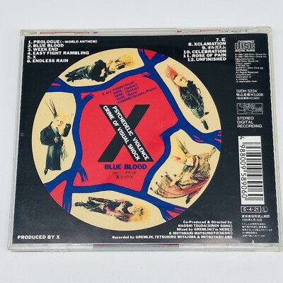 X JAPAN BLUE BLOOD 10 Songs 1st Album CD 1989 YOSHIKI HIDE