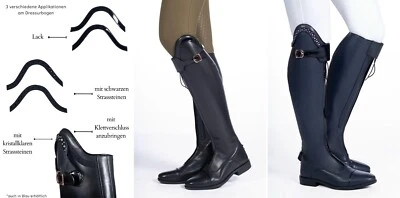 Reitstiefel -Trinity- normal/extra weit schwarz mit 3 Applikationen 14091 - Bild 1 von 4