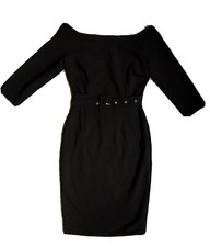 NWT Zara Little Black Pencil Dress Stretch Long Sleeve w/ Belt - Small/ $49.90