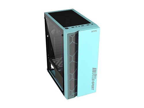 DIYPC Green USB 3.0 Steel Tempered Glass ATX Mid Tower Gaming Computer PC Case - Picture 5 of 12