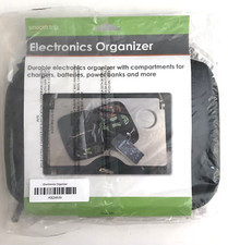 SMOOTH TRAVEL ELECTRONICS ORGANIZER Zippered Bag for Phone Chargers Earbud NIP