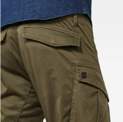 G-Star Cargos ROVIC ZIP 3D STRAIGHT TAPERED PANT Dk Green Premium Twill W38 L32