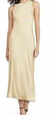 Polo Ralph Lauren 10 Beige Shift Maxi Sleeveless Dress NWT Orig $199