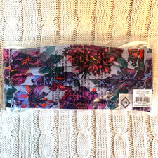 Vera Bradley Mask 2 Pack Pleated Adult Petite Neon Blooms Cotton Over Head