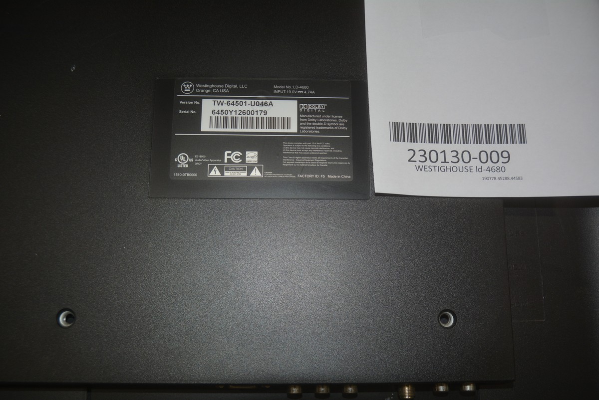 WESTIGHOUSE LD-4680 STAND WITH SCREWS LD-4680 STAND