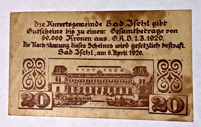 20 Heller, Austria, Bad Ischl . Kurortsgemeinde NT1113