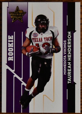2006 Leaf Rookies and Stars Gold #118 Taurean Henderson SN-8/299 Vikings