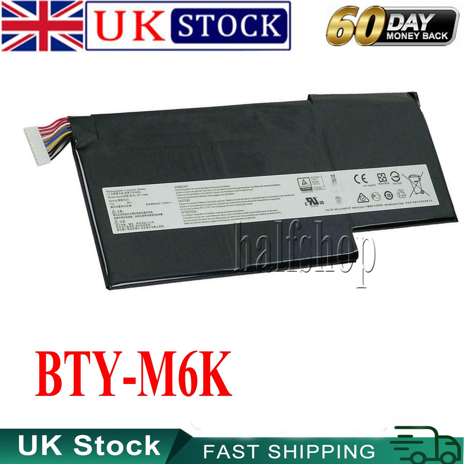 BTY-M6K Battery For MSI GS63VR 7RG Stealth Pro GF63 Thin 8RB 8RC 8RD 9SC 9SD NEW