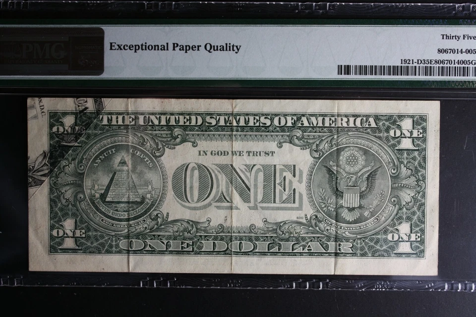 1995 $1 Dollar Bill Huge Printed Fold error PMG ERROR US PAPER MONEY ERROR - Image 4 of 4