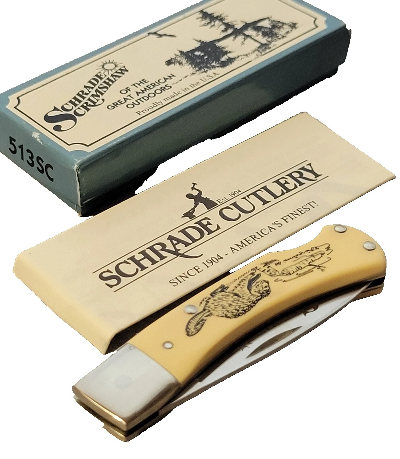 Navaja mango de acero inoxidable Schrade Coleccionable Vintage cuchillos plegables producidos en fábricas