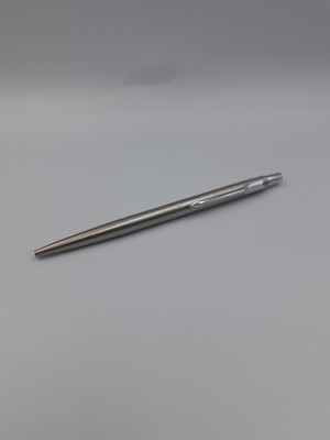 PARKER Vintage 75 Ballpoint Stainless Steel Pen Gold Trim Blue Ink Made USA NEW