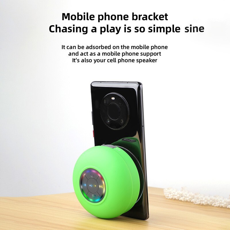 Waterproof Bluetooth speaker with subwoofer for bathroom and home use-image